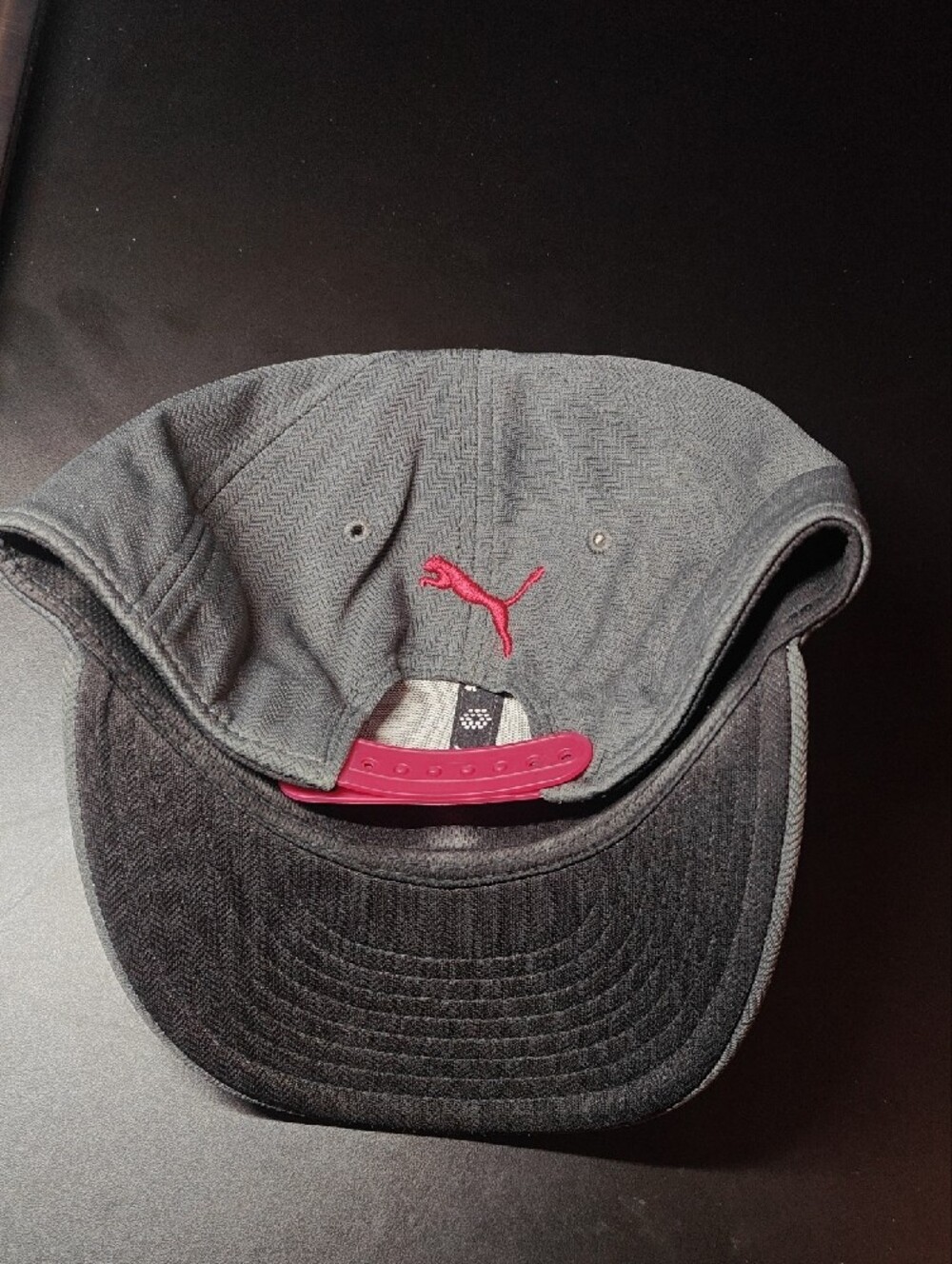 Puma Gray Cap with Red Script Logo - Picture 2 of 3